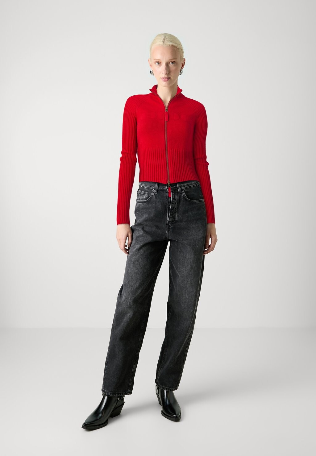 

Вязаный жакет ZIP BDG Urban Outfitters, красный