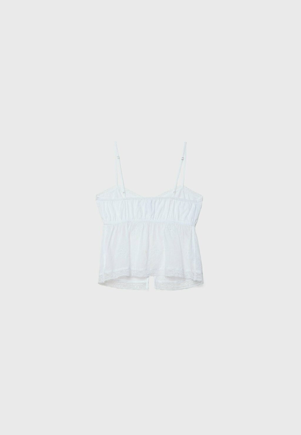 

Топ EMBROIDERED STRAPPY Stradivarius, белый