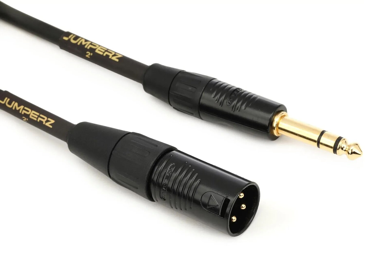 

Соединительный кабель JUMPERZ JGTRSXM-2 Gold TRS-XLRM — 2 фута
