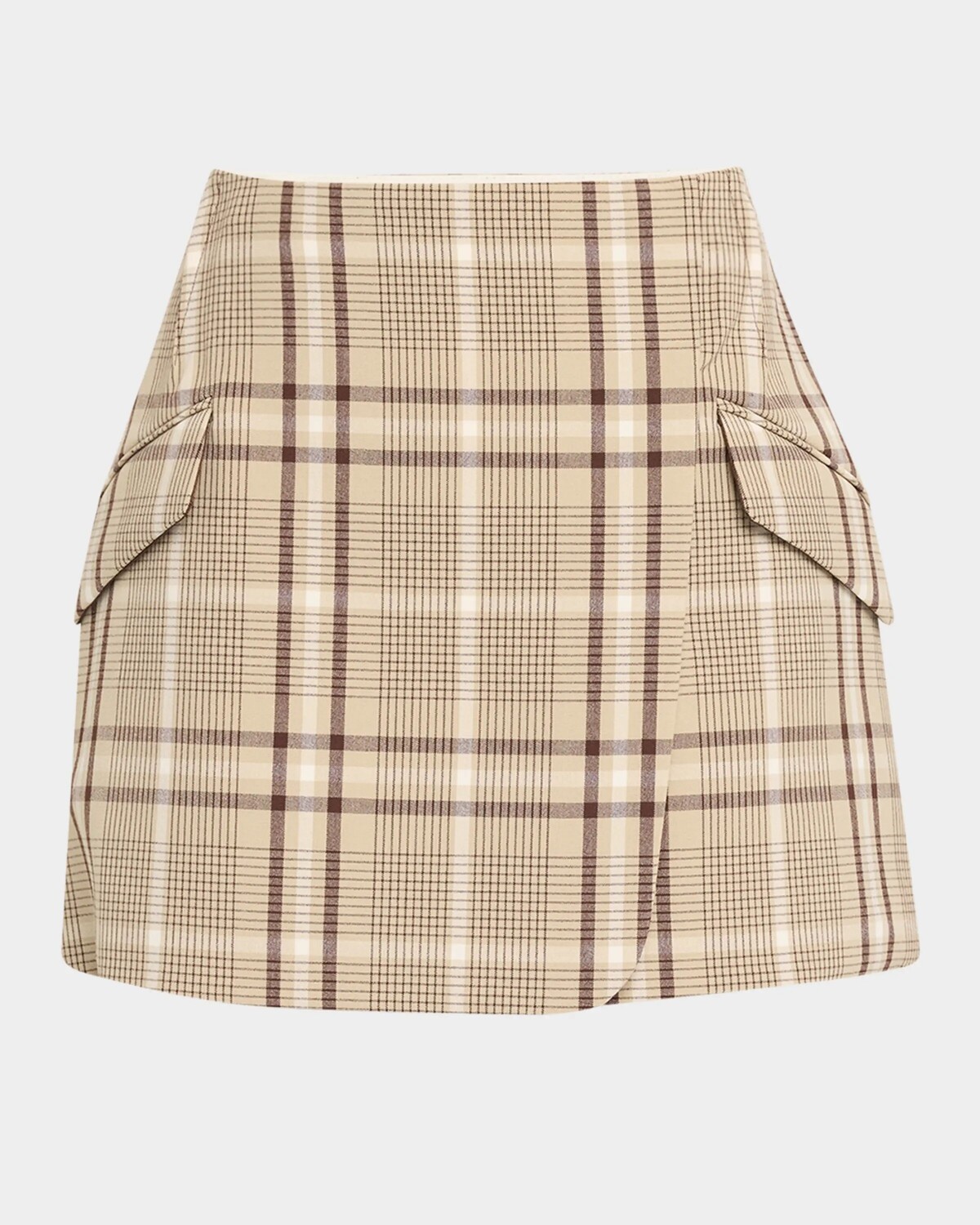 

Клетчатая юбка Payton с запахом Simkhai, цвет Sand Plaid
