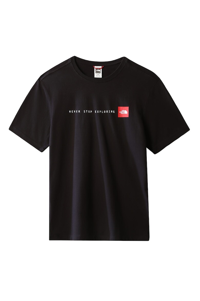

Футболка с овальным вырезом и узором The North Face, черный