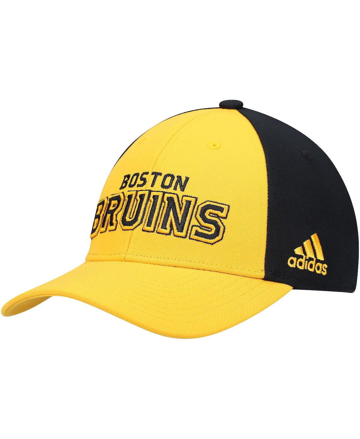 

Мужская регулируемая кепка для раздевалки Boston Bruins золотистого цвета adidas