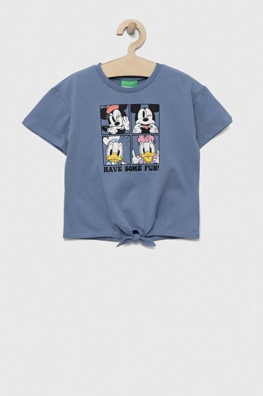 

Детская хлопковая футболка United Colors of Benetton x Disney, синий