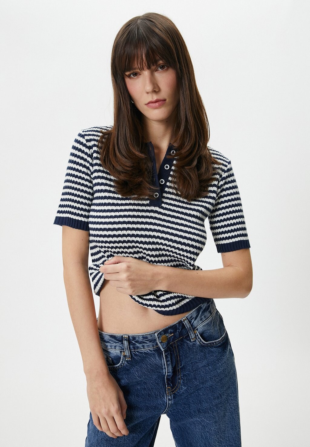 

Рубашка поло SHORT SLEEVE BUTTONED Koton, белый