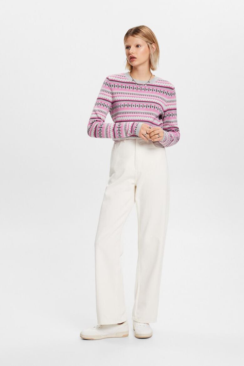 

Свитер с фигурным принтом Esprit, серый
