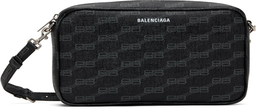 

Черная фирменная сумка для фотоаппарата среднего размера Balenciaga