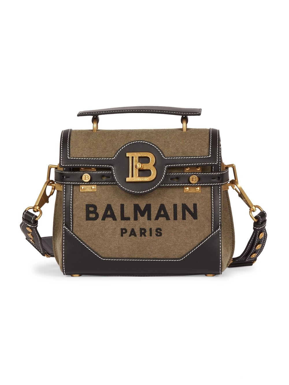 

Сумка B-Buzz 23 из ткани и кожи с верхней ручкой Balmain