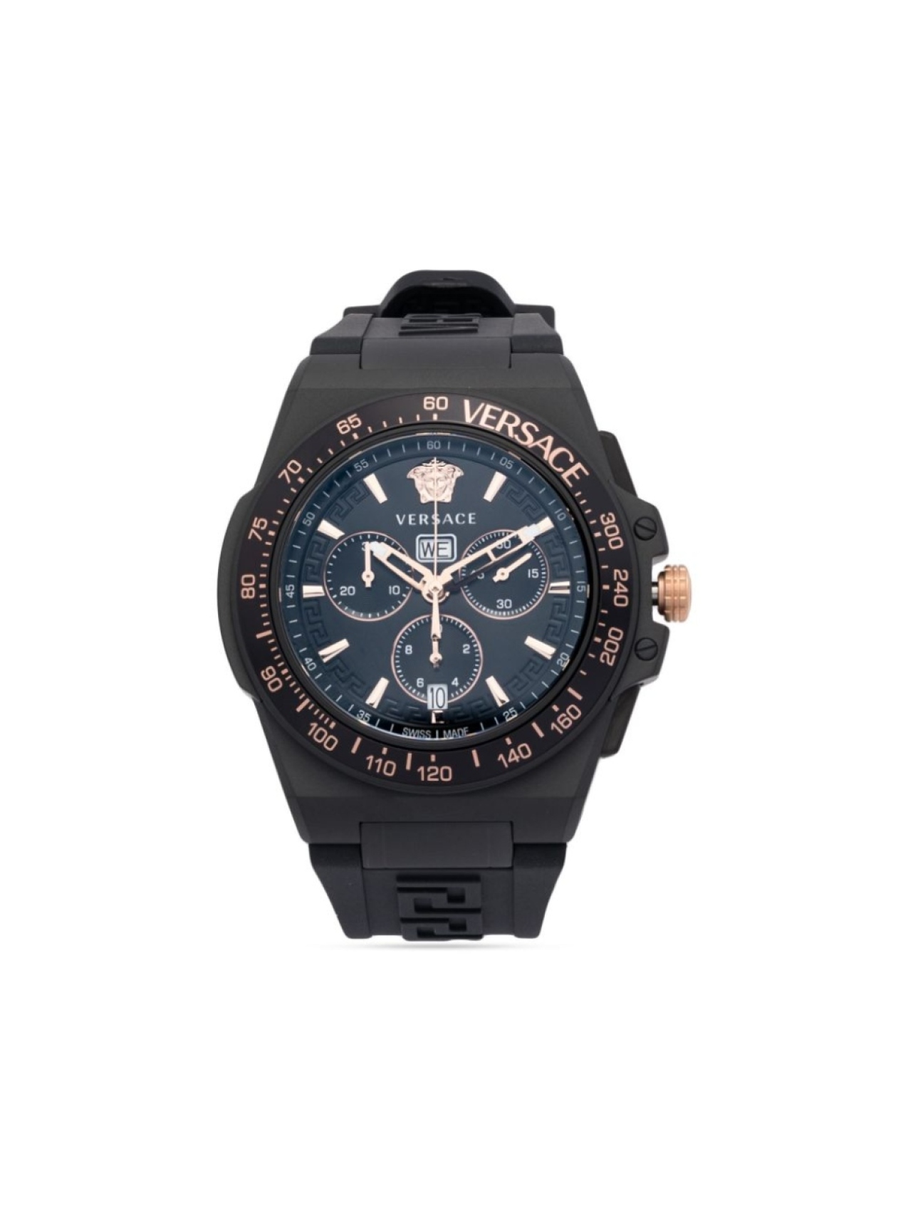 

Versace наручные часы Greca Extreme Chrono 45 мм, черный