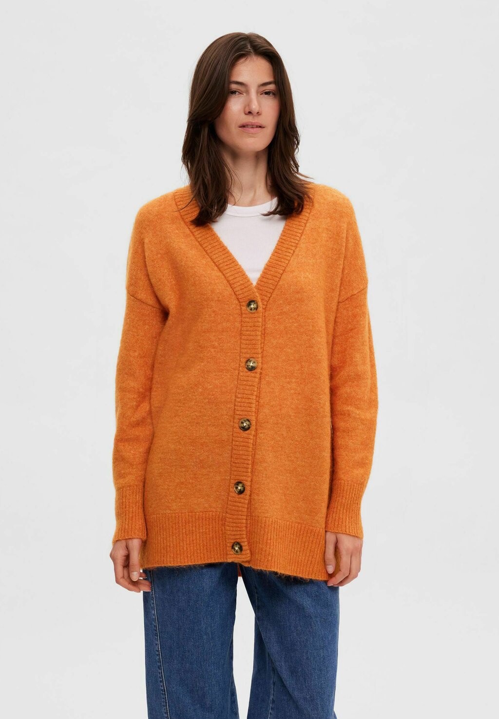

Кардиган MALINE LS LONG NOOS Selected Femme, мармелад