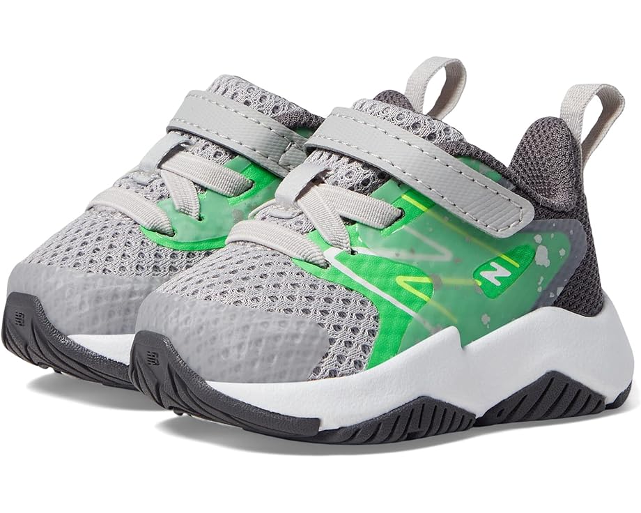 

Кроссовки New Balance Rave Run v2 Bungee Lace with Hook-and-Loop Top Strap, цвет Raincloud/Green Punch