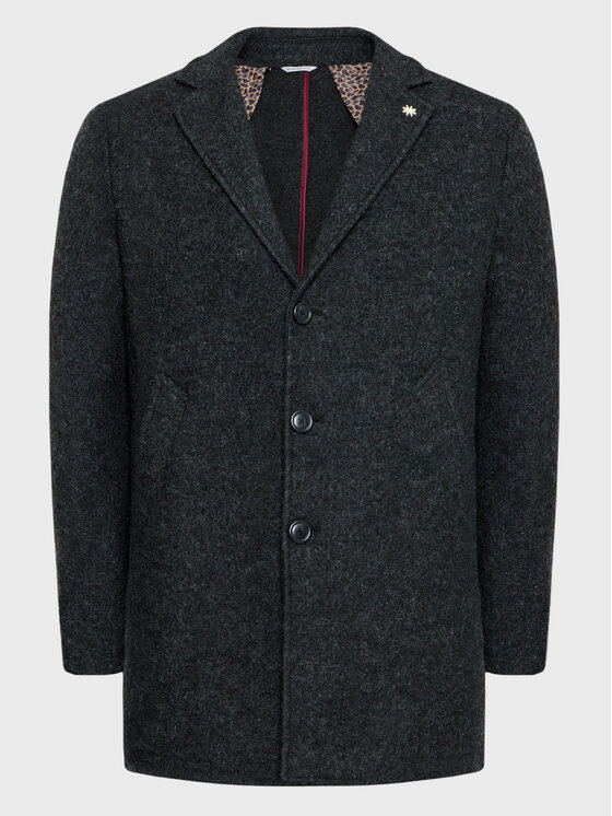 Шерстяное пальто обычного кроя Manuel Ritz, черный шерстяное пальто обычного кроя manuel ritz черный
