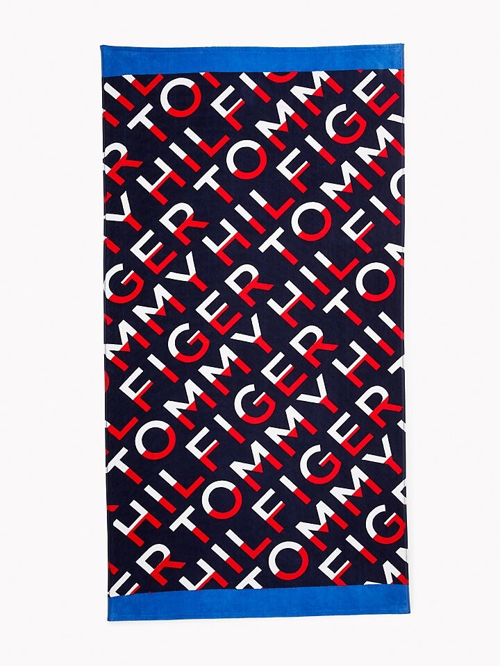 

Пляжное полотенце Hilfiger Diagonal Tommy Hilfiger, Черный