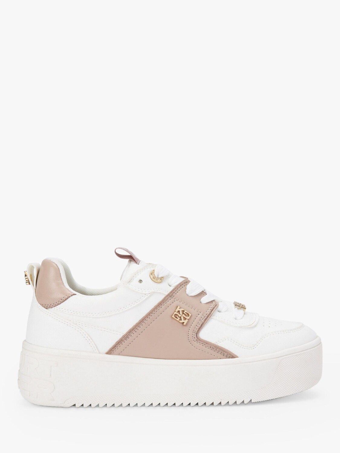 

Кроссовки на шнуровке KG Kurt Geiger Lyra, белый/розовый