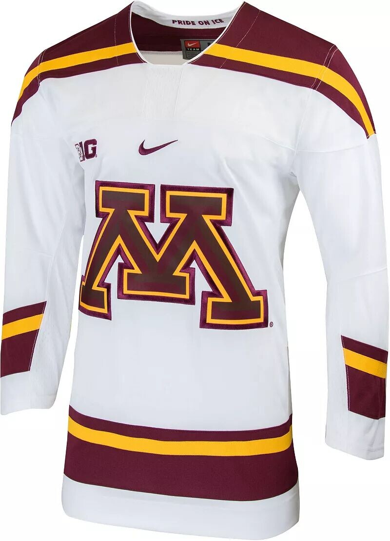 

Мужская белая хоккейная майка Nike Minnesota Golden Gophers реплика