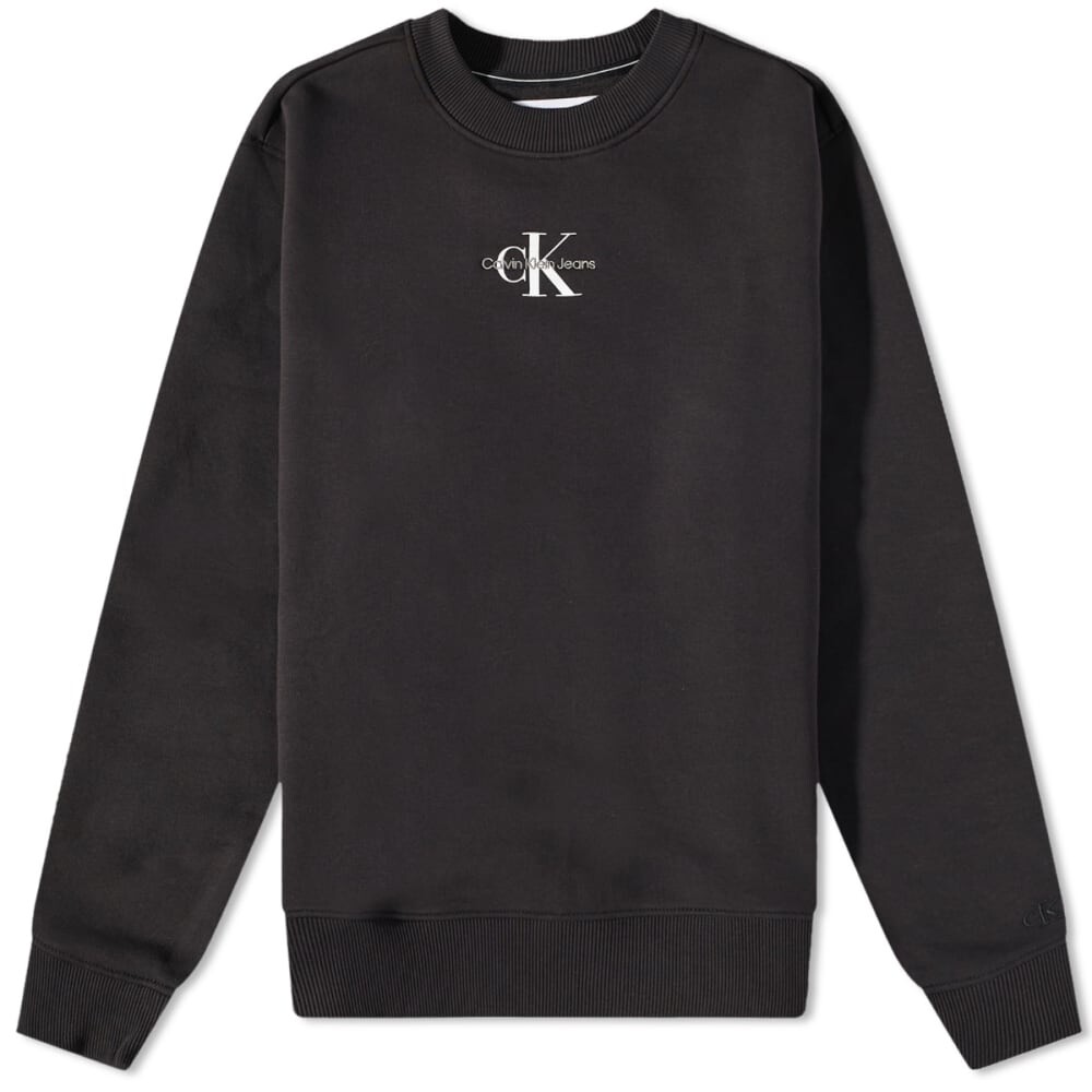 

Свитшот Calvin Klein Monologo Crew, черный