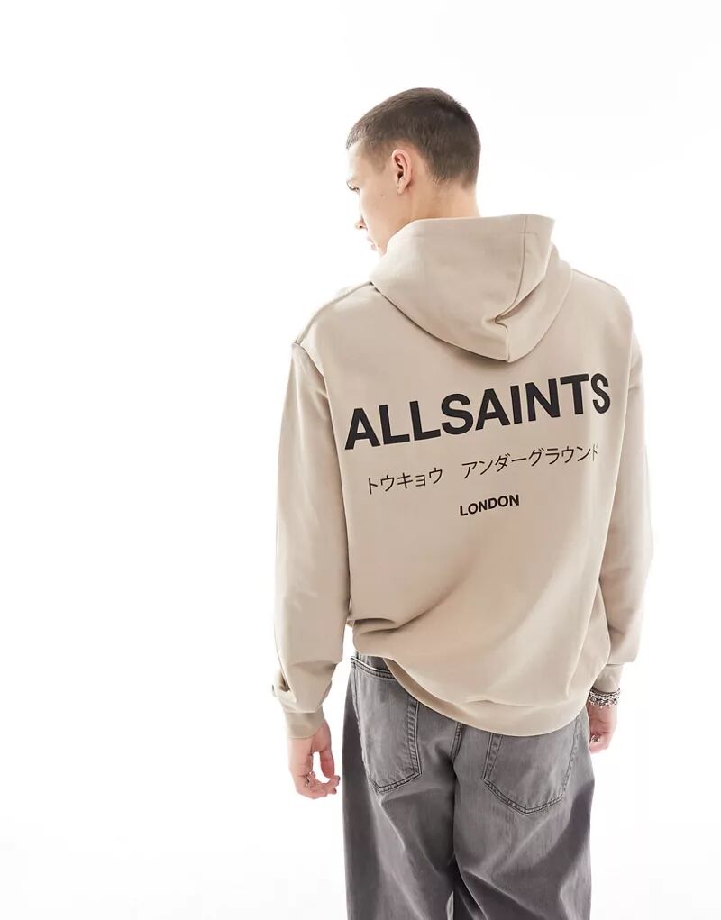 

Худи унисекс AllSaints Underground Oth в цвете Toffee Taupe