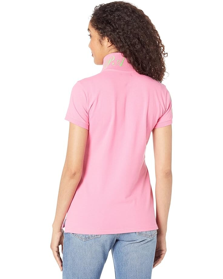 

Поло U.S. POLO ASSN. Neon Logos Short Sleeve Polo Shirt, цвет New Pink
