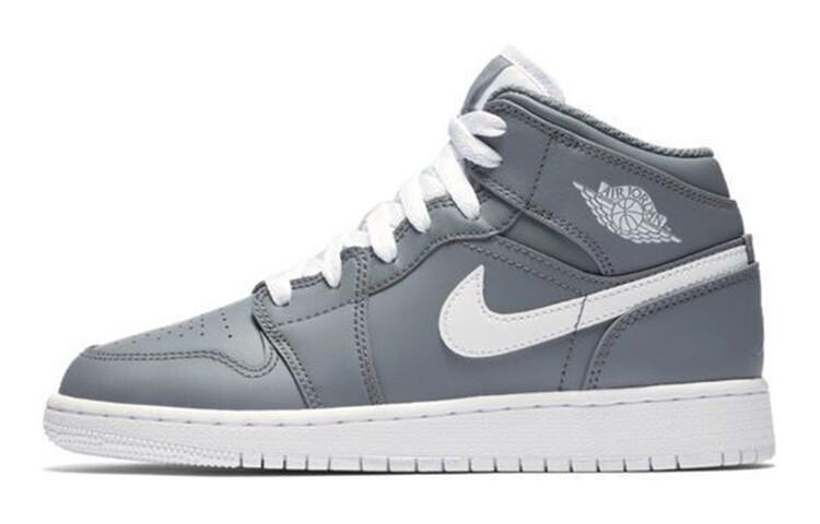 

Jordan 1 Mid Cool Серо-Белый (GS)