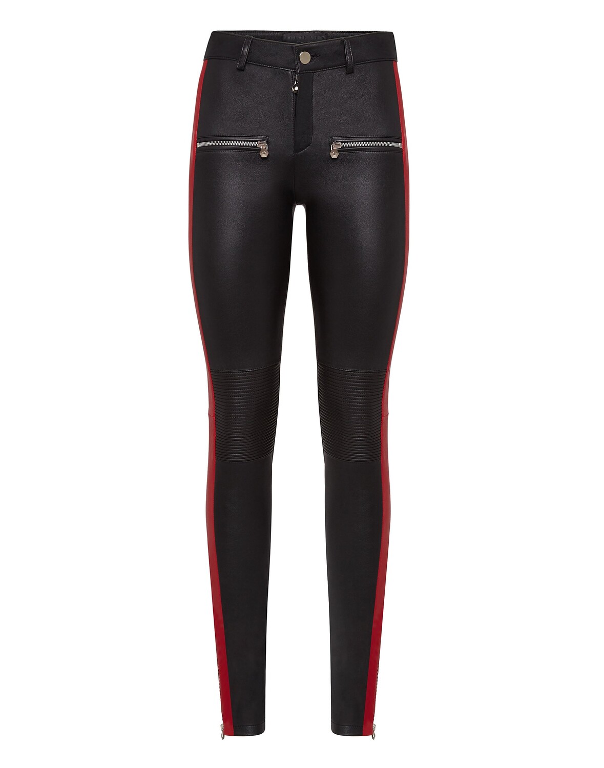 

Кожаные Байкеры Оригинал Philipp Plein, цвет Black / Red