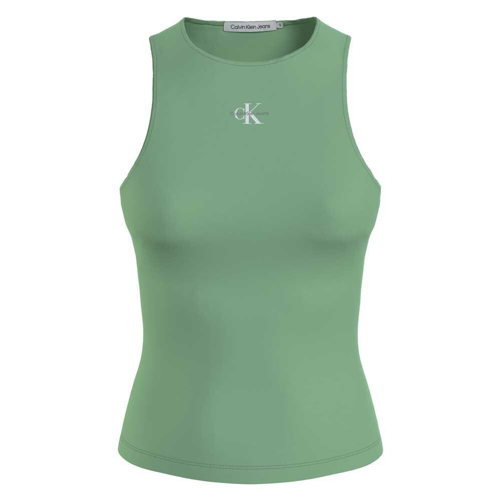 

Футболка без рукавов Calvin Klein Jeans Micro Monologo Racer Back, зеленый