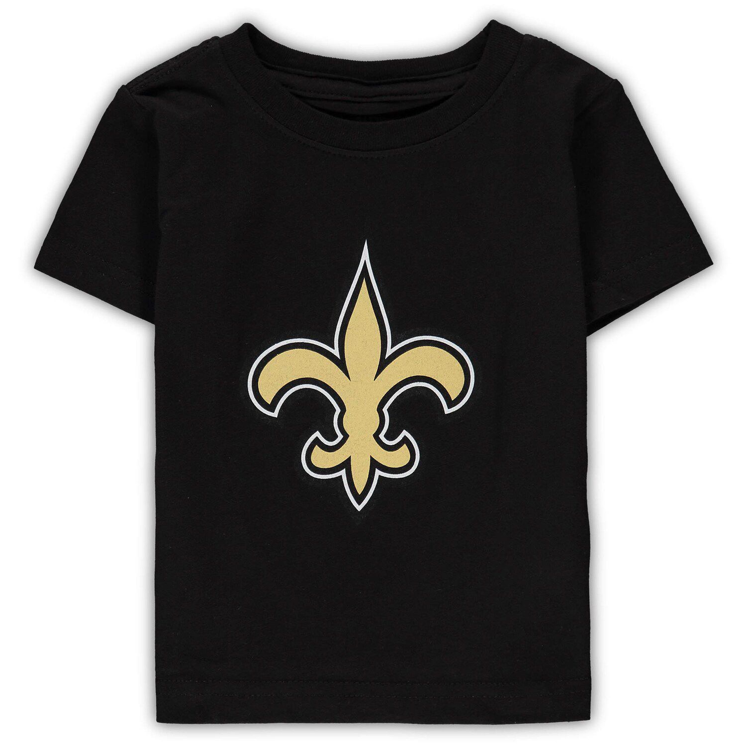 

Футболка с логотипом команды New Orleans Saints Infant — черная Outerstuff