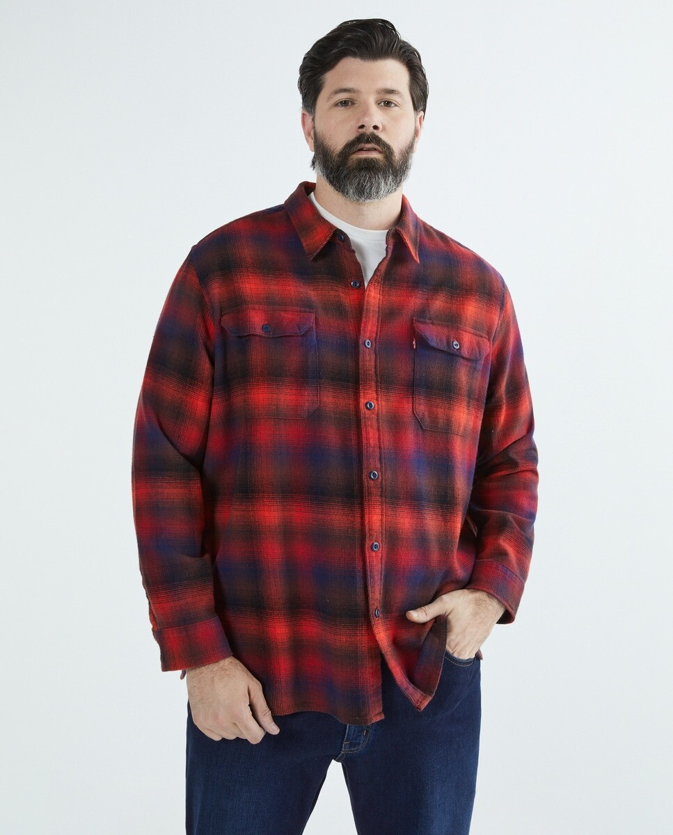 

Мужская рубашка больших размеров с длинным рукавом Levi's, красный