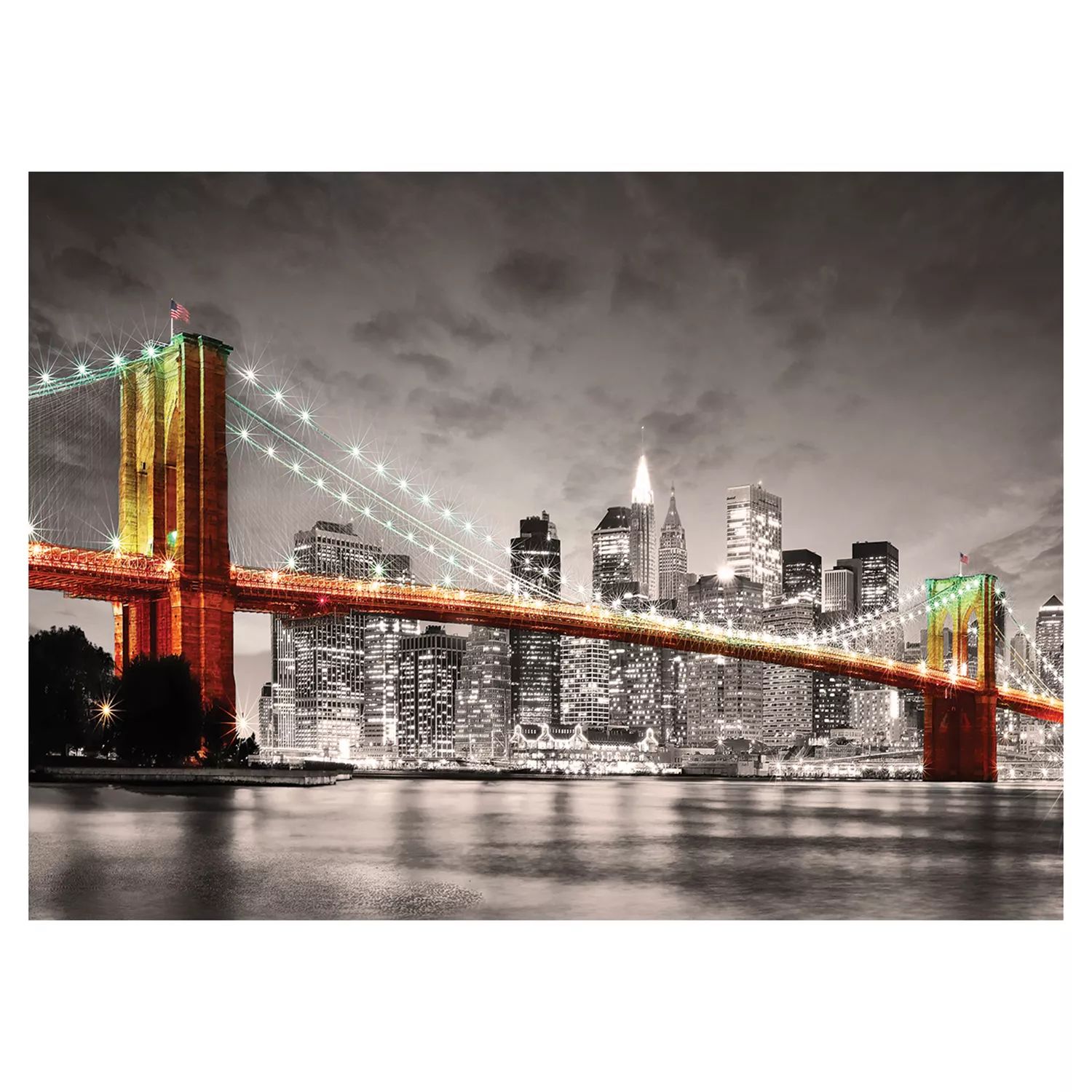 пазл trefl 1000 деталей бруклинский мост нью йорк сша Еврографика 1000 шт. Городская коллекция Нью-Йорк Бруклинский мост Пазл Eurographics