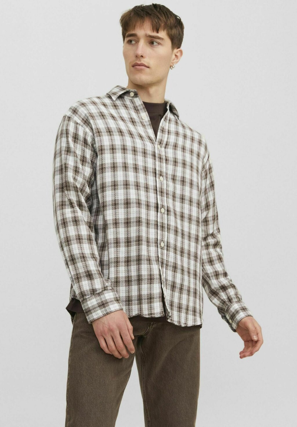 

Рубашка JORGRACIA PARKER CHECK LS SN Jack & Jones, Шоколадно-коричневый