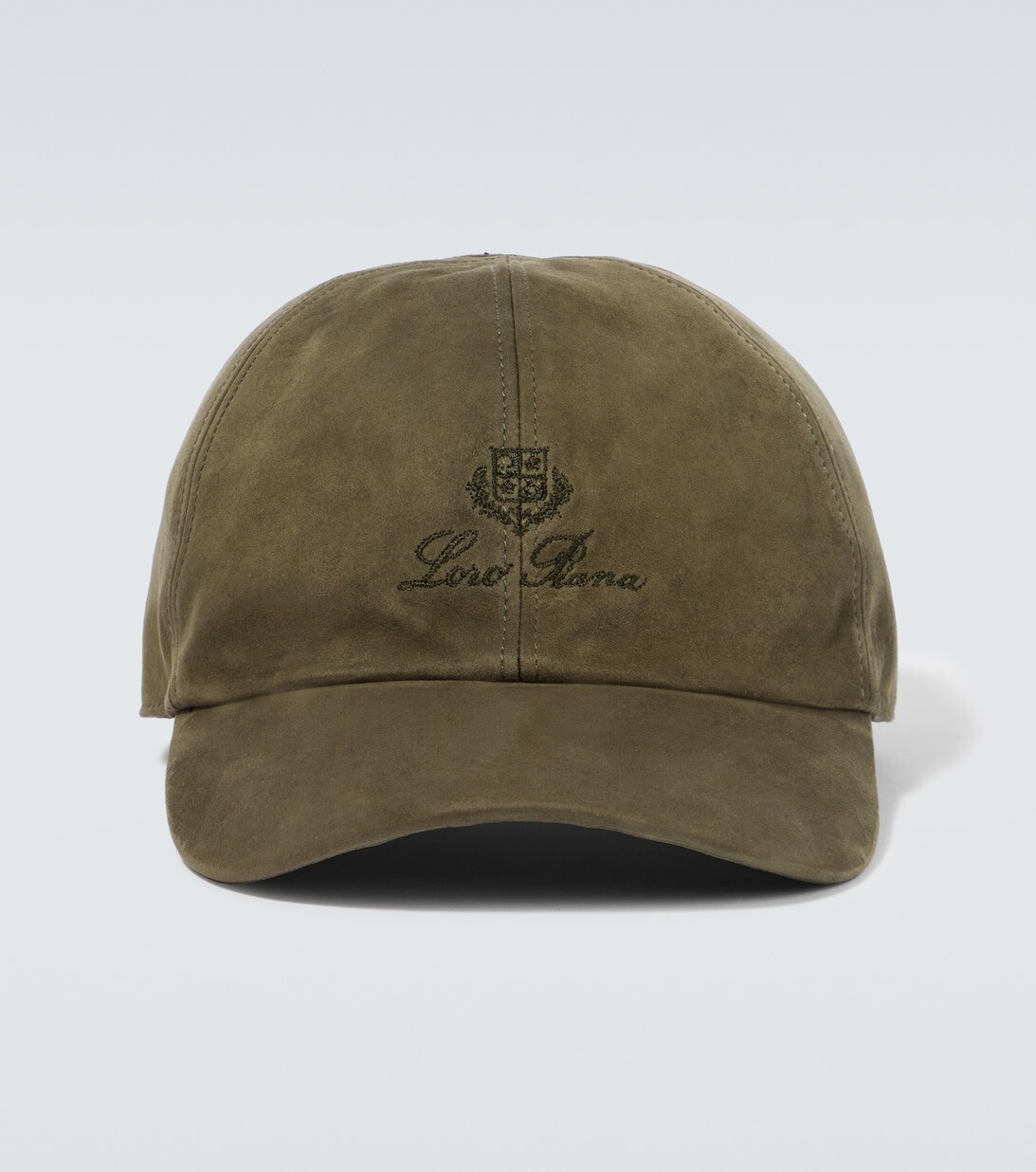 

Замшевая бейсболка с логотипом Loro Piana, коричневый
