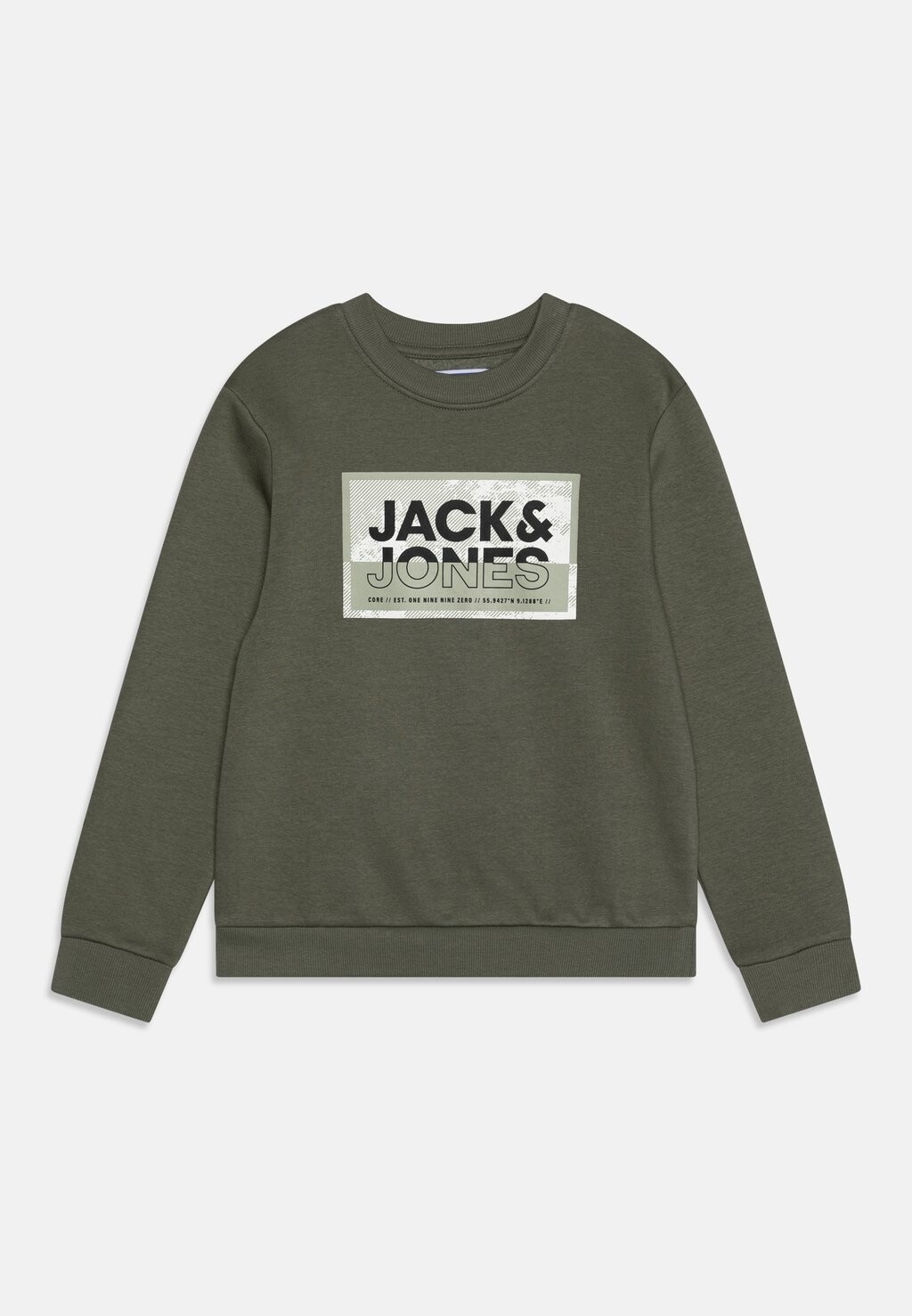 

Толстовка JCOLOGAN PRINT CREW NECK Jack & Jones Junior, цвет agave green
