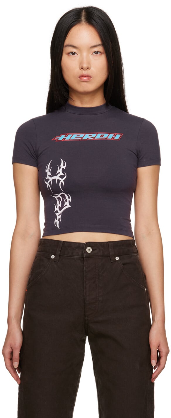 

Фиолетовая детская футболка Heron Preston, Фиолетовый
