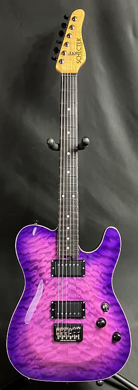 

Электрогитара Schecter PT Classic MIJ Electric Guitar Quilted Purple Burst Finish w/ Hardshell Case