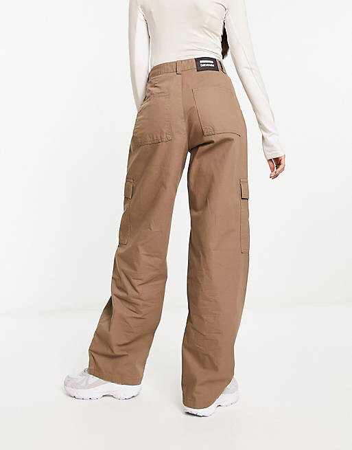 

Коричневые брюки карго Dr Denim Donna, Коричневый