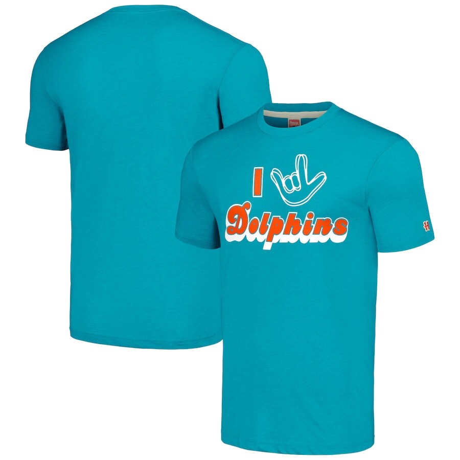 

Футболка с коротким рукавом Homage Miami Dolphins, бирюзовый