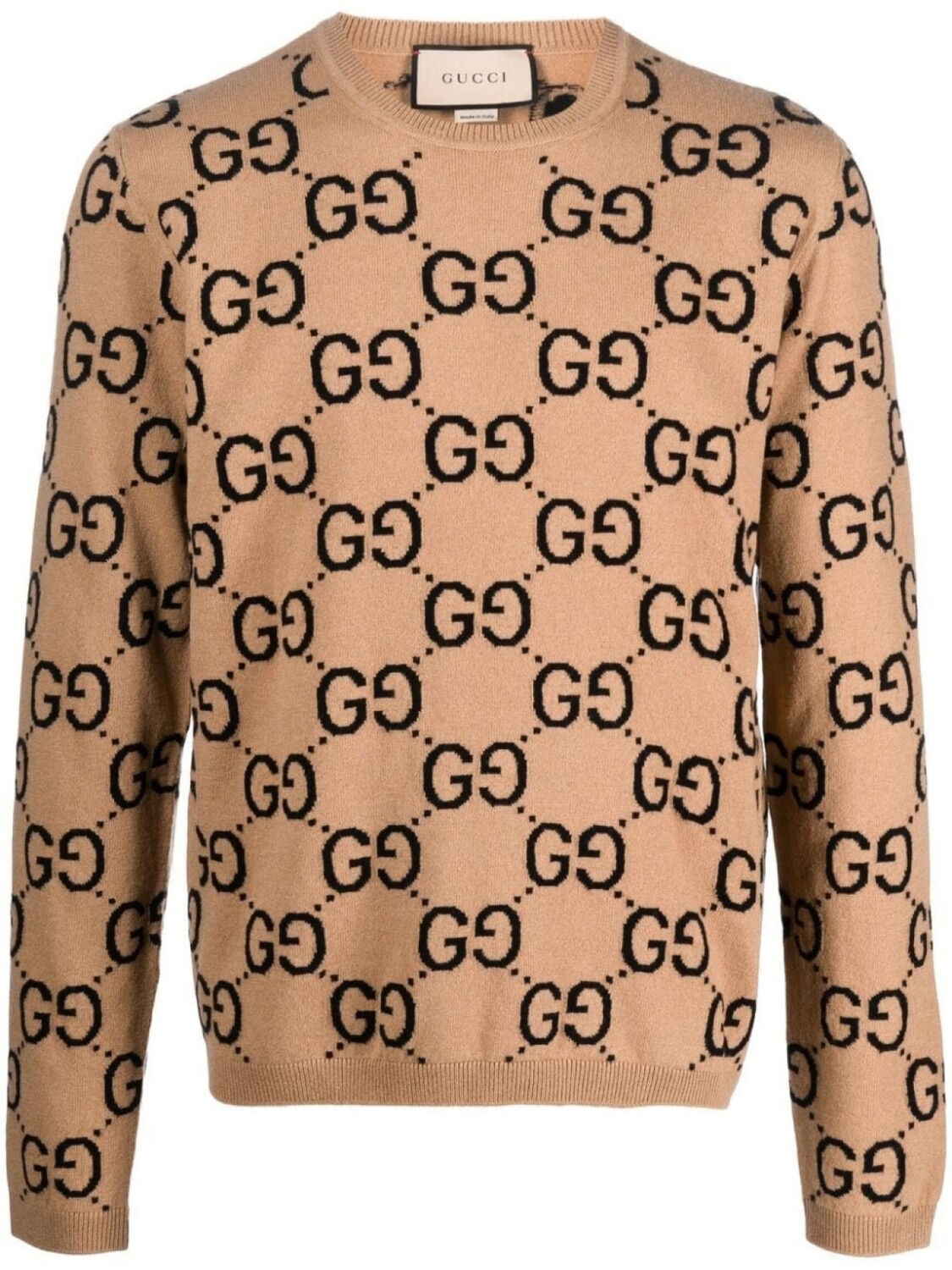 

Gucci шерстяной джемпер с монограммой GG, нейтральный цвет