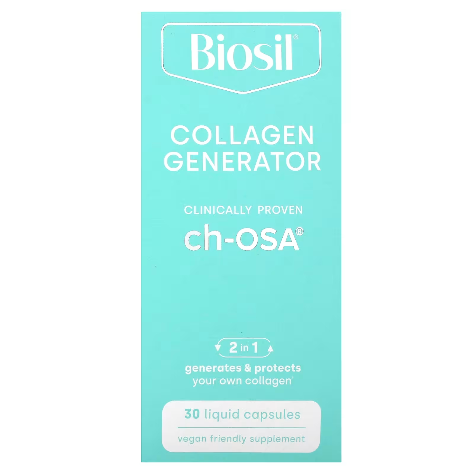 Пищевая добавка BioSil Collagen Generator, 30 жидких капсул биологически активная добавка biosil advanced collagen generator 60 шт