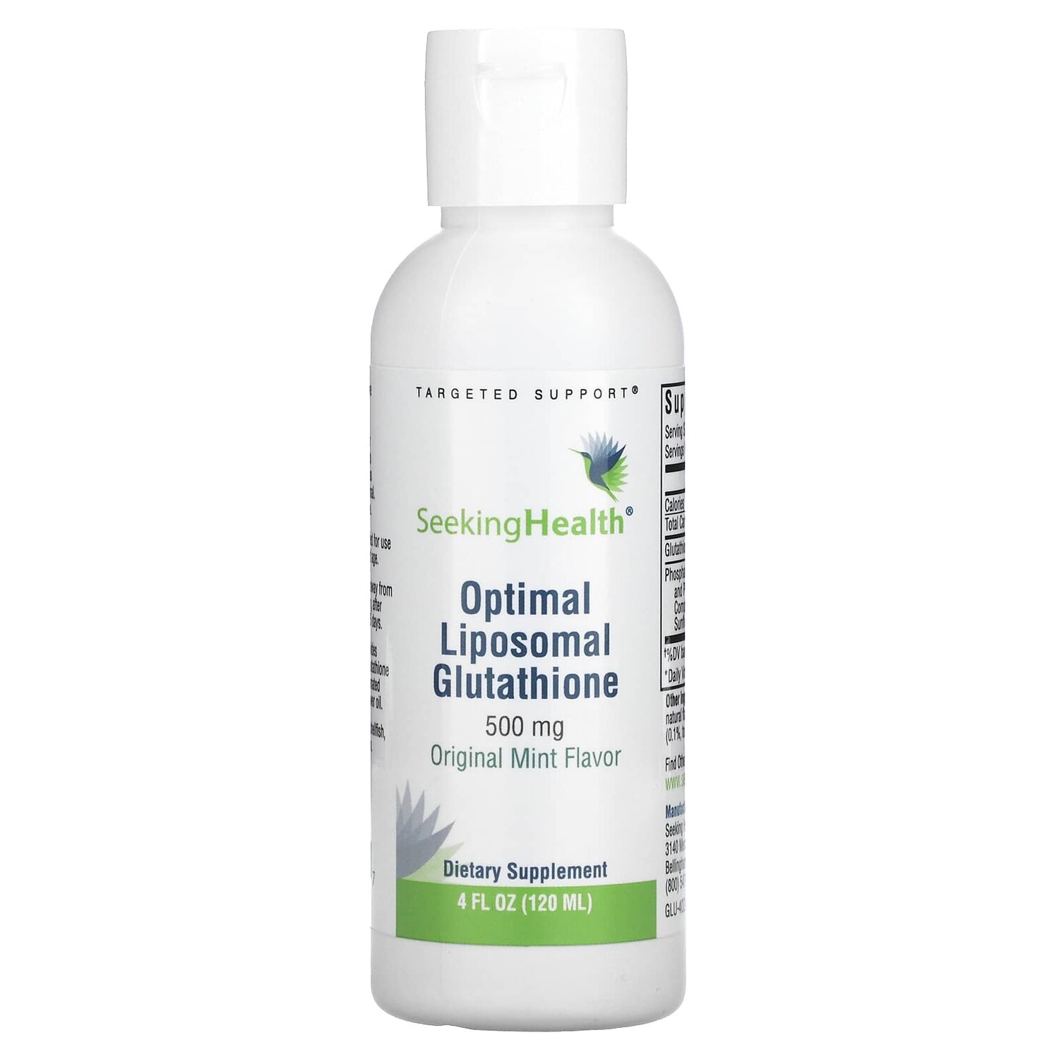 

Optimal Liposomal Glutathione, Original Mint, 500 mg, 4 fl oz (120 ml), Seeking Health