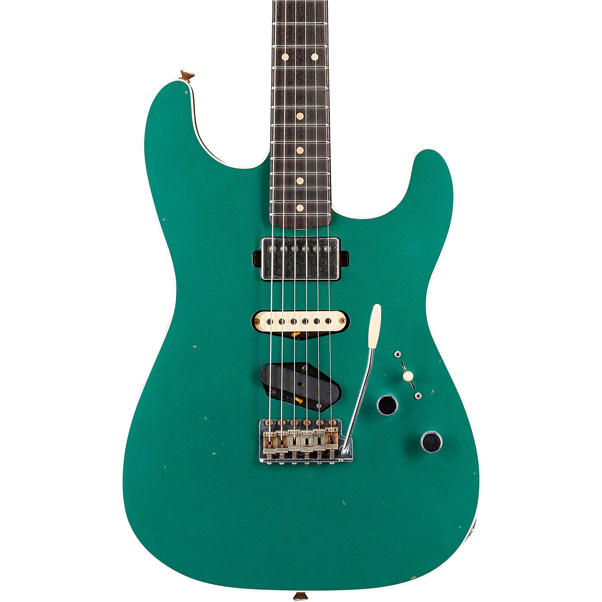 Fender Custom Shop Дилер Select Stratocaster HST Journeyman Электрогитара Aged Sherwood Green Metallic дилер