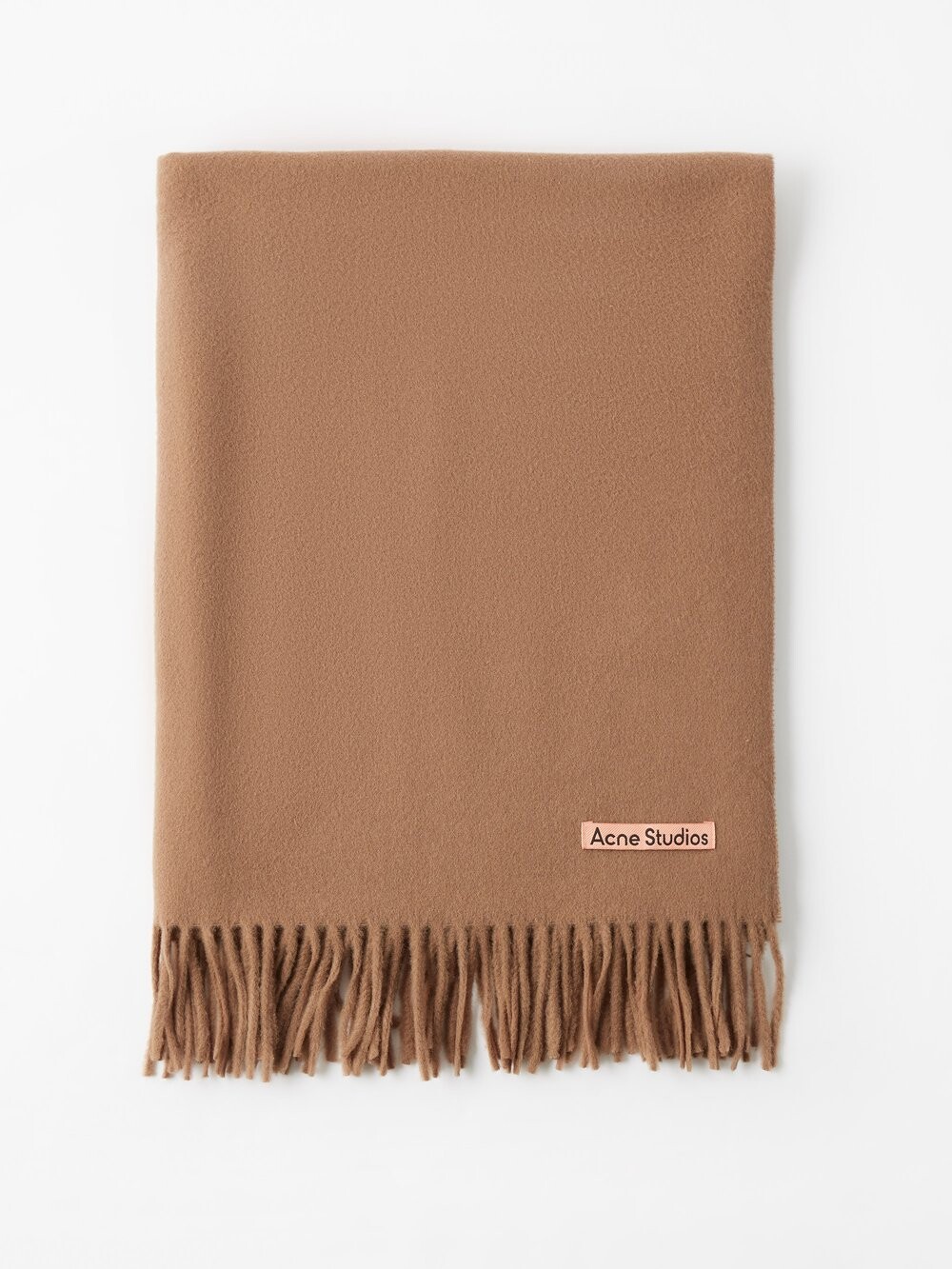 

Шерстяной шарф canada с бахромой Acne Studios, коричневый