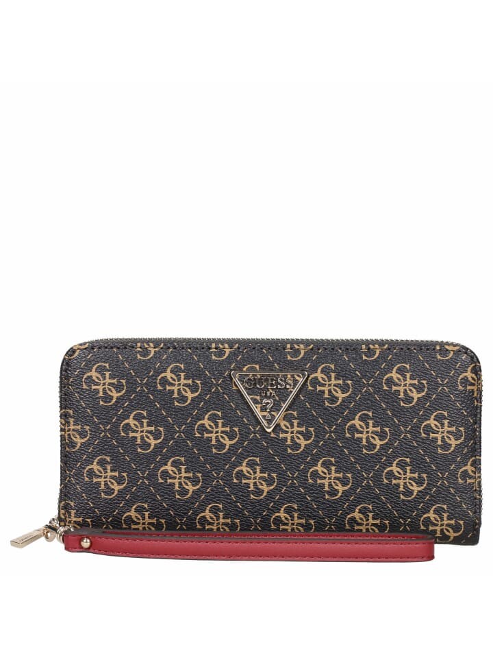 

Кошелек Guess Laurel SLG L 12cc 21 cm, цвет brown logo