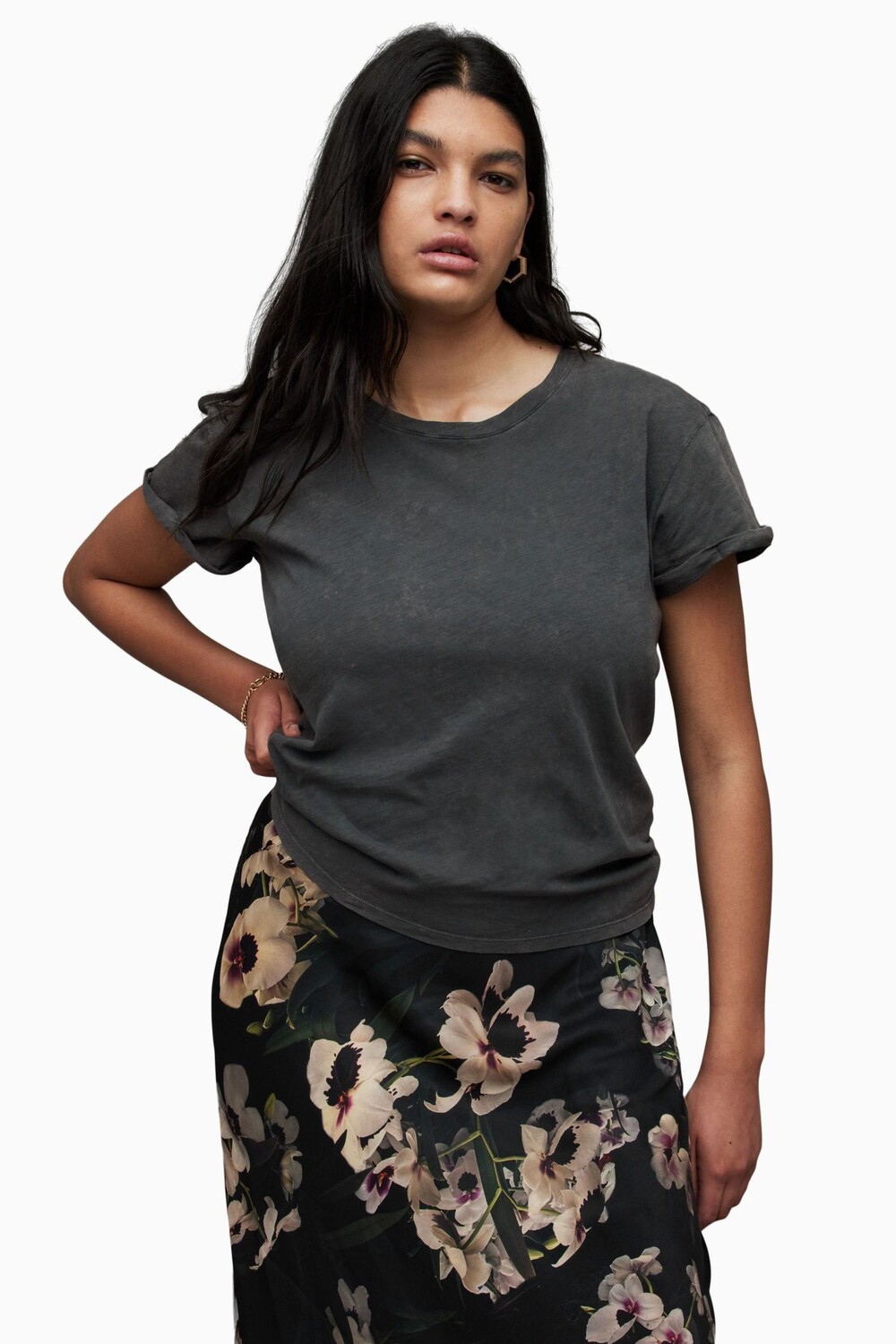 

AllSaints Анна черная футболка All Saints, черный