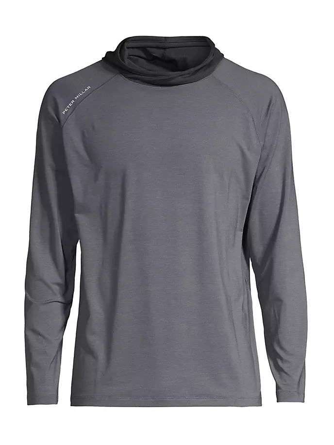 

Футболка Active Aurora Performance с капюшоном Peter Millar, цвет iron