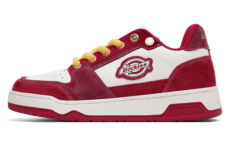 

Кроссовки Dickies Skateboarding Shoes Men Low-top White Red Gold, золотой
