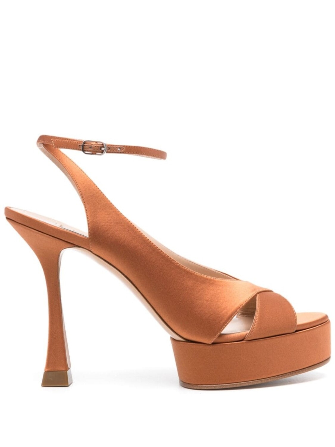 

Casadei атласные босоножки Donna Jolly 100, коричневый