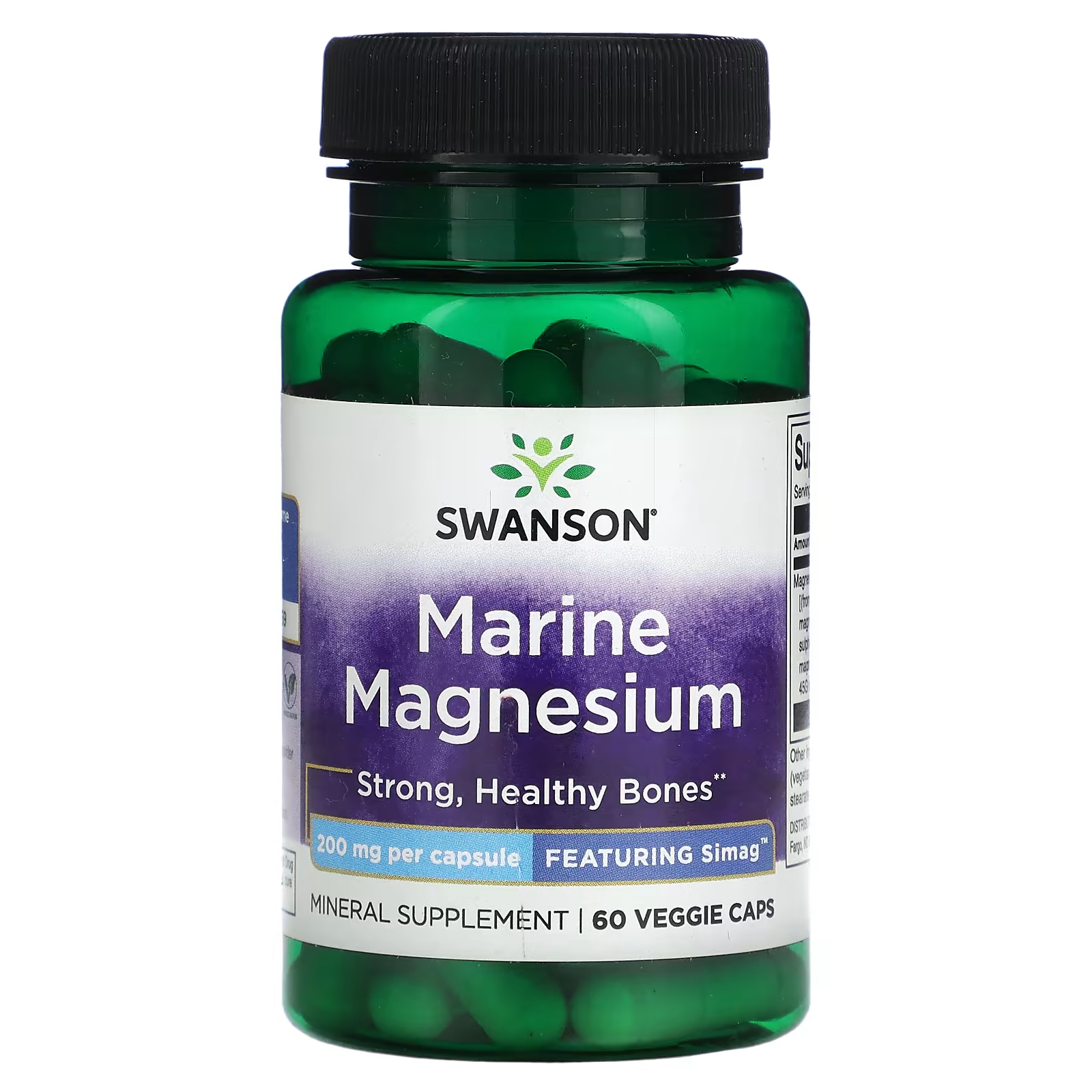 Пищевая добавка Swanson Магний, 60 капсул пищевая добавка swanson probiotic 4 3 billion cfu 60 капсул