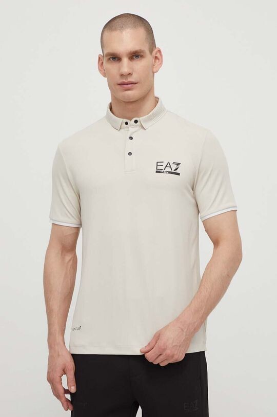 

Рубашка поло EA7 Emporio Armani, бежевый