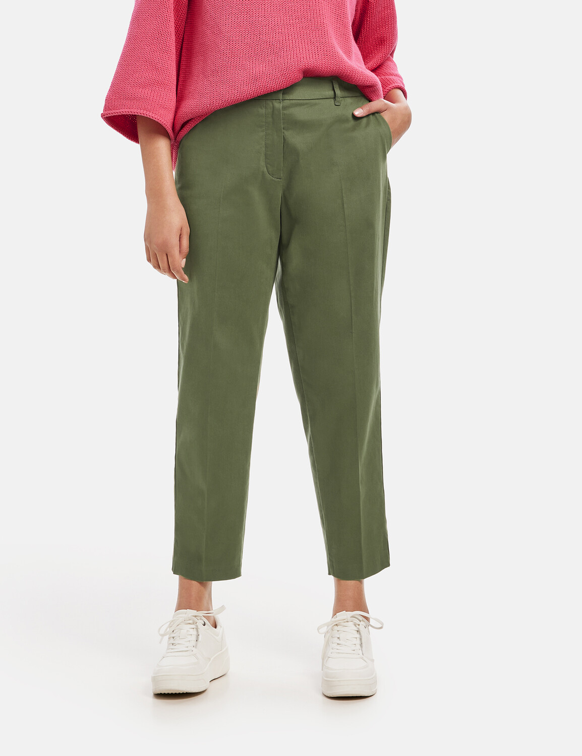 

Брюки SAMOON Hose Freizeit verkürzt, цвет Leek Green