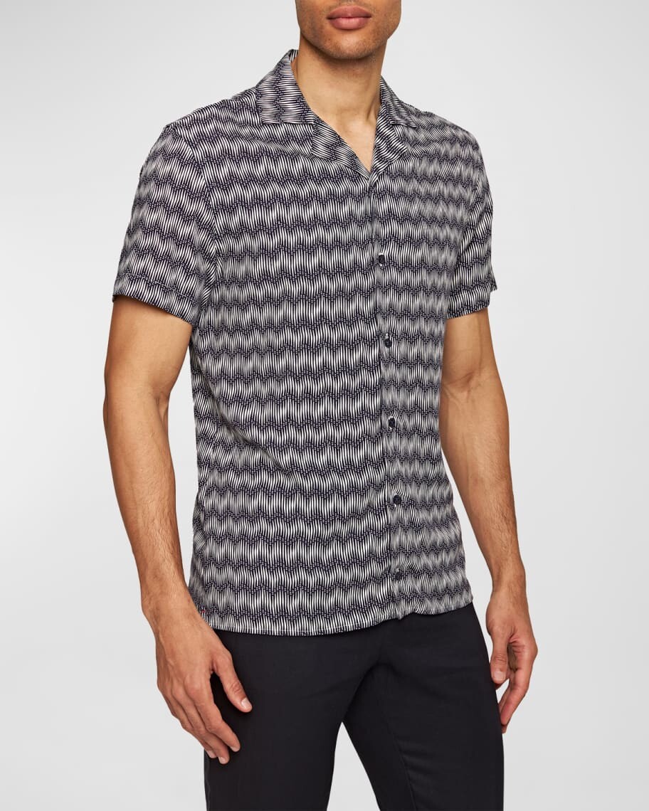 

Мужская рубашка Travis Chevron Camp Orlebar Brown