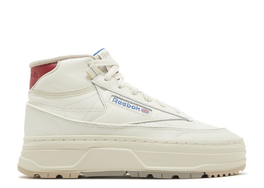 

Кроссовки Reebok Wmns Club C Geo Mid, цвет Chalk Flash Red