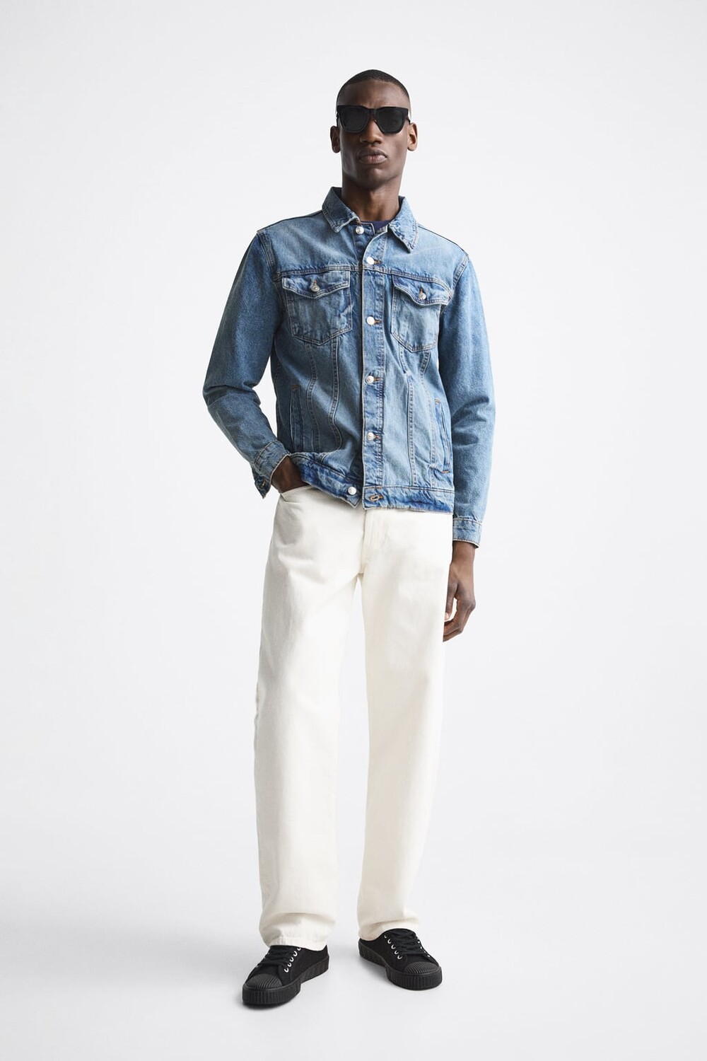

Высокие кроссовки из канваса ZARA, черный